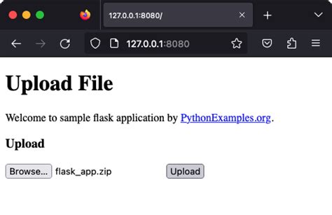 Upload File In Python Flask Application