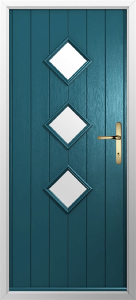 Solidor Roma Timber Composite Door In Peacock Blue Composite Door