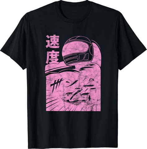 Hot Trending Retro Minimal Japanese Graphic Design Style Anime Racing Car T Shirt Vintage Tee