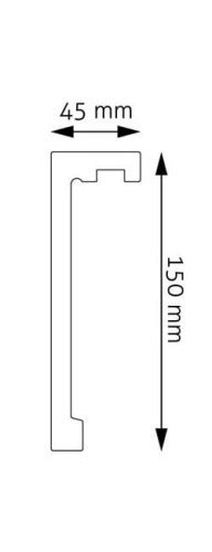 Maskownica MSK 15 15x4 5x500cm osłona do karnisza szyn sufitowych