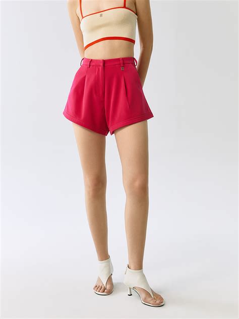 Front Zip Shorts Hot Pink Pomelo Fashion