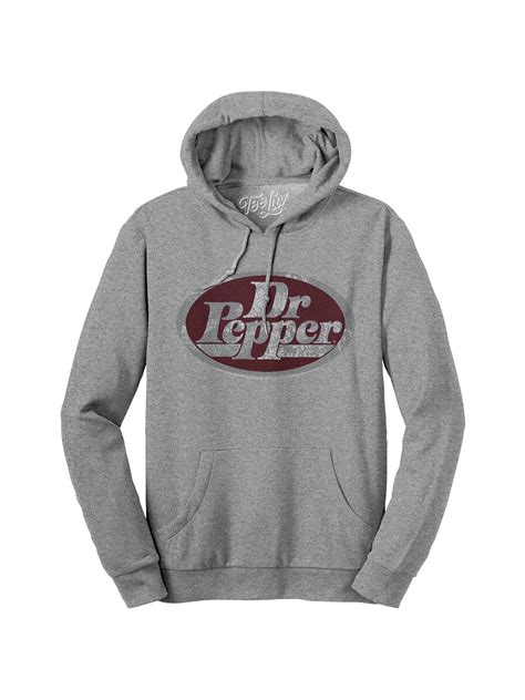 Tee Luv Mens Dr Pepper Distressed Logo Hoodie Xxl