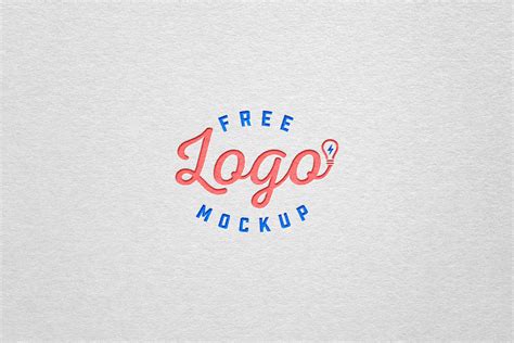 Free White Paper Colorful Logo Mockup Psd Designbolts