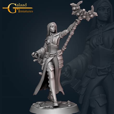 Human Female Cleric Miniature For Table War Games Collecting