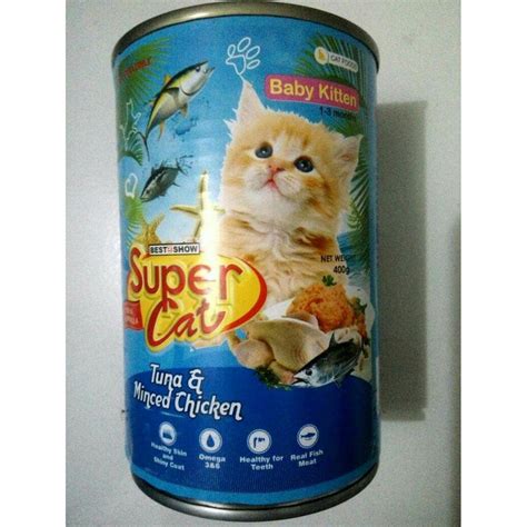 Jual Makanan Kucing Super Cat Can Baby Kitten Tuna Chicken G