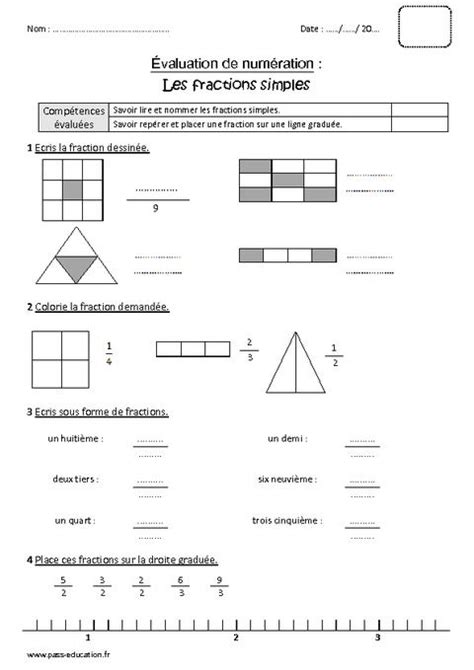 Exercices Fractions Cm Avec Corrig S