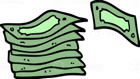 cartoon doodle stack of money 44909965 PNG