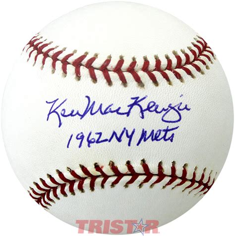 Ken MacKenzie Autographed National League Baseball Inscribed 1962 NY Mets