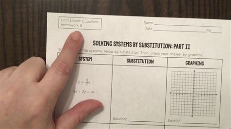 Solving System By Substitution Part Youtube