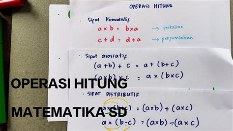 OPERASI HITUNG Sifat Komutatif Asosiatif Dan Distribusi MATEMATIKA