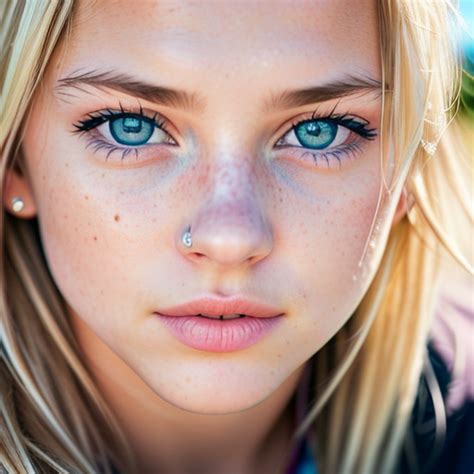 Supercute Dirty Blonde Tomboy Teen Girl Blue Eyes Lips Nose Looking