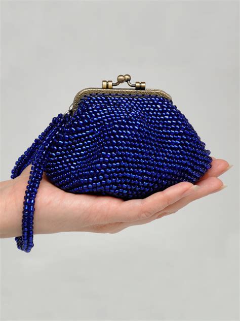 Beaded Purse Coin Purse Evening Bag Knit Bag By Meetbestknit