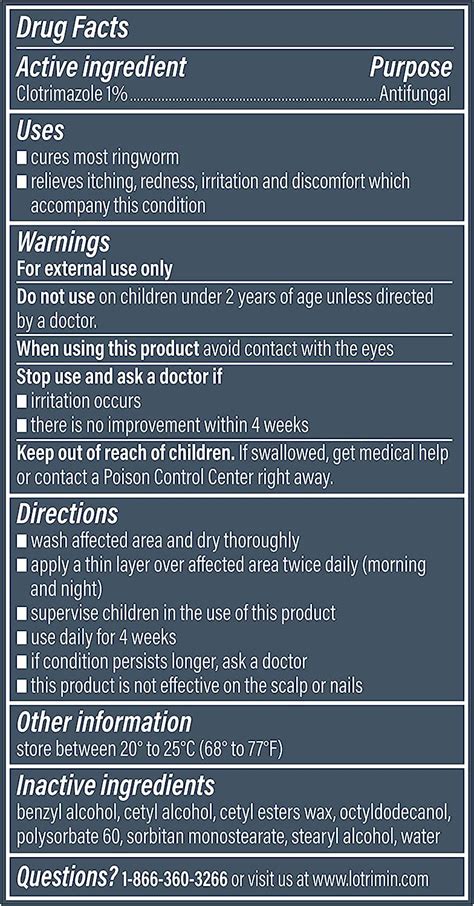 Lotrimin AF Ringworm Cream 1% Clotrimazole - Effective Antifungal ...