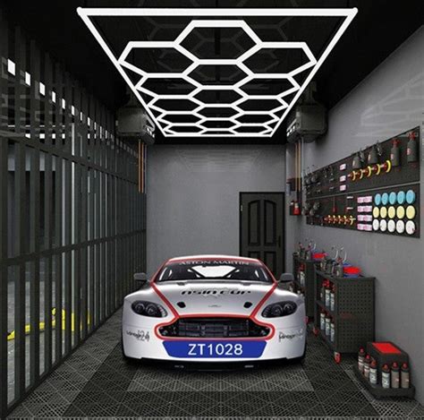 Hexagon Garage Lights Led Ceiling Grid Hex Garage