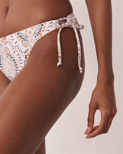 Boho Brazilian Bikini Bottom Tile Print La Vie En Rose