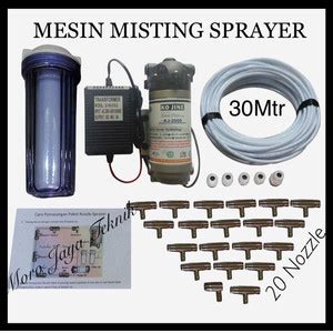 Jual Mesin Walet Paket Misting Sprayer Embun 20 Titik Mist Nozzle