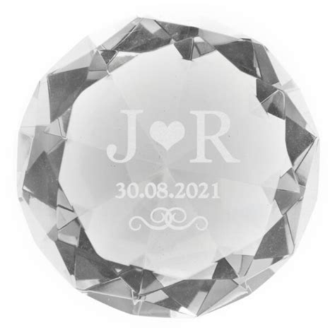 Personalised Initials Diamond Paperweight Unique T Ideas For Someone Special L Unique