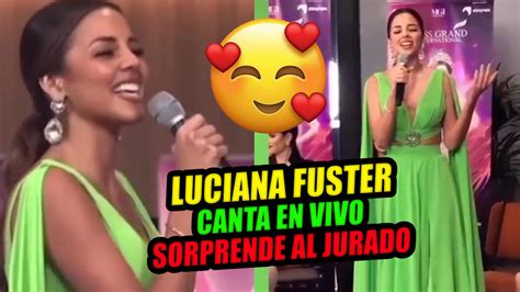 LUCIANA FUSTER SORPRENDE AL JURADO CANTANDO EN EL MISS GRAND MITVPERÚ