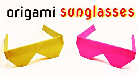 Simple Origami 🕶 Sunglasses 🕶 Easy To Make Paper Folding Crafts Origami Arts Youtube