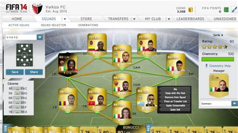 FUT 14 60k Serie A Squad Builder YouTube