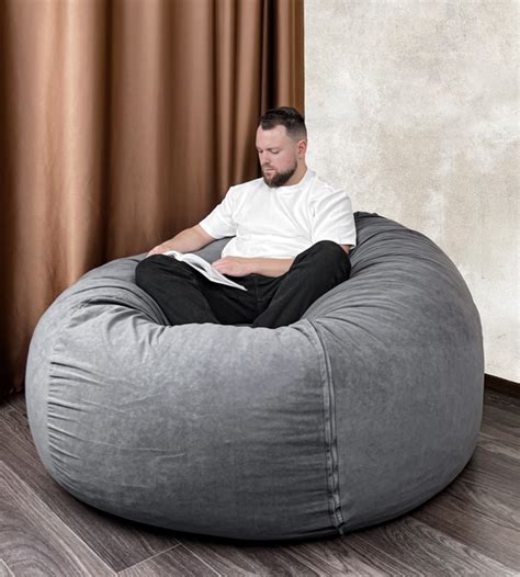 Диван бескаркасный круглый Coolki Велюр антикоготь 140x70 – купить ...