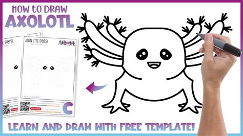 How To Draw A Axolotl Kawaii Axolotl Drawing Free Dot To Dot