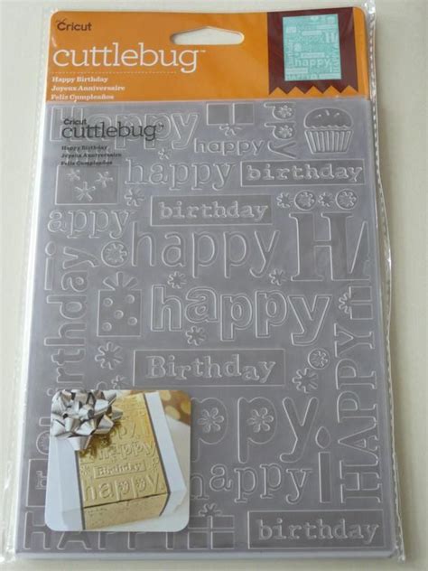 Embossing Folder Happy Birthday Cuttlebug Cards Etsy