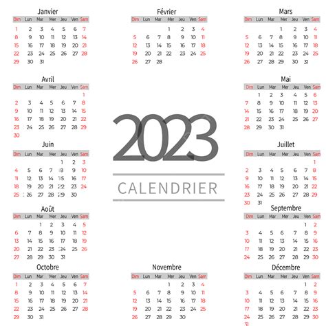 Happy New Year 2023 Png Image 2023 New Year Minimalist Calendar French