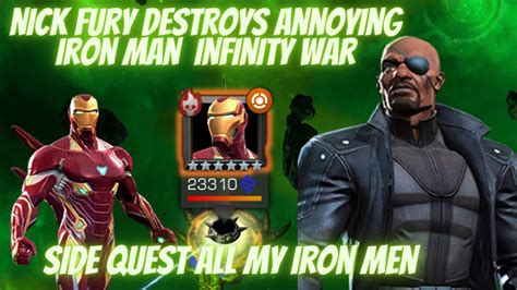 Mcoc Side Quest All My Iron Men Iron Man Infinity War Boss Nick