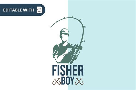 Logo Fishing Fisher Boy Graphic By Studiogenic7 · Creative Fabrica