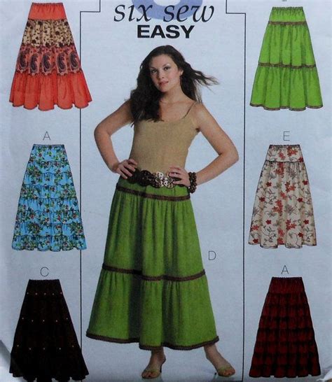 Tiered Skirt Sewing Pattern Uncut Butterick B4752 Sizes 18 24 Etsy