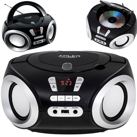 RADIO PRZENOŚNE ODTWARZACZ BOOMBOX USB MP3 CD FM Sklep Opinie Cena