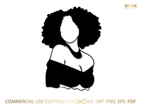 Afro Diva Svg Crown Queen Boss Lady Black Woman Glamour Etsy