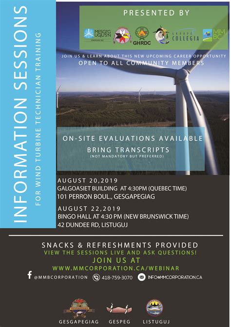 Information Session on Wind Turbine Technician Training - Listuguj Mi ...