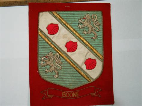 Military Patch or Boone Family Crest Patch or ? , Vintage Jacket Patch ...