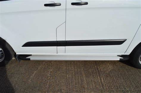 Transit Custom Fox Running Boards Satin Silver Aluminium Lwb L