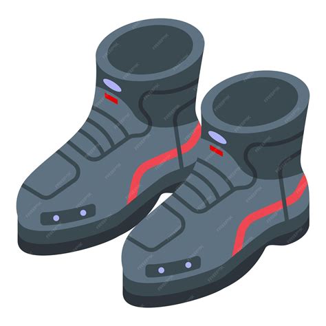 Icono De Zapatos De Motociclista Vector Isométrico Ropa De Hombre