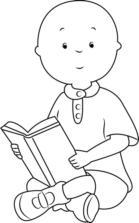 Libro De Lectura De Caillou Para Colorear Imprimir E Dibujar