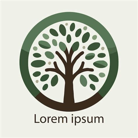 Ein Baum Logo Design Premium Vektor