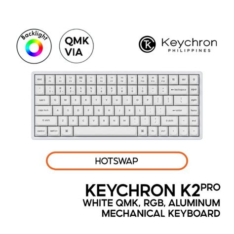 Keychron K Pro White Qmk Mechanical Keyboard Wired Bluetooth Rgb Aluminum Hot Swap Qmk
