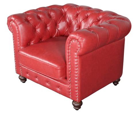 Classic Chesterfield Loveseat Red - World of Decor