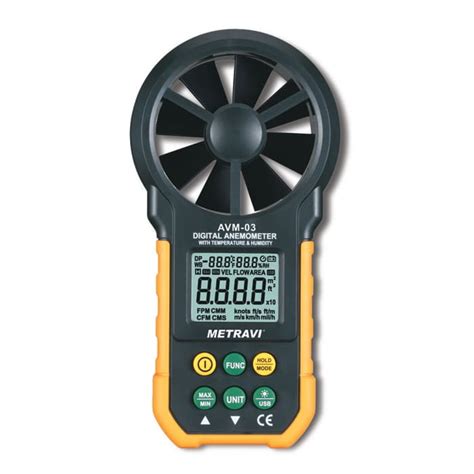 Thermo Anemometer With Cfm Cmm And Usb Pc Interface Category Metravi