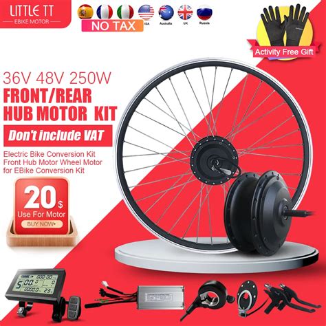 Electric Bike Conversion Kit 36v 48v 250w Front Rear Brushless Gear Hub Motor Wheel For Ebike