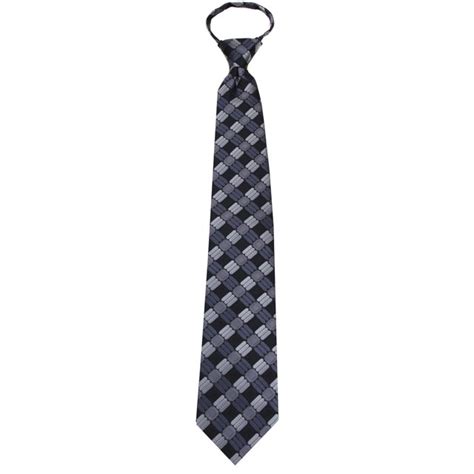 Mens Black Pattern Designer Zipper Zip Up Necktie Ties