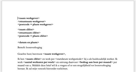 Voorbeeldbrief Salarisverhoging Zonder Cao Fairwork