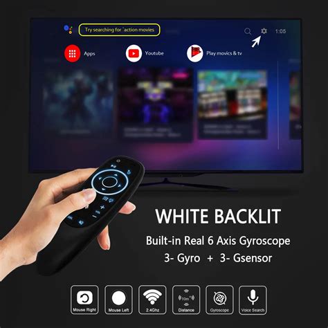 G10s pro голосового Air Mouse с USB 2,4 ГГц беспроводной 6 оси ...