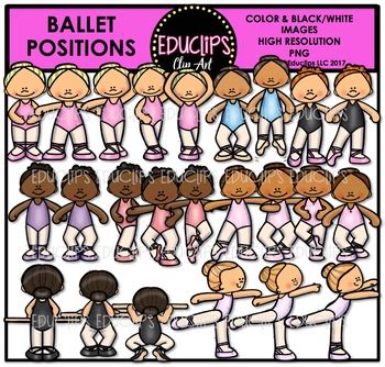 Ballet Positions ~ Girls ~ Clip Art Set {Educlips Clipart} by Educlips