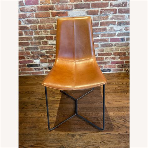 West Elm Slope Leather Dining Chairs Set Of Aptdeco