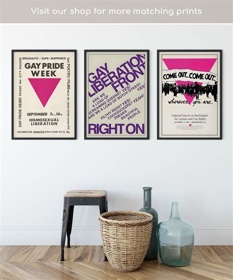 Retro Gay Poster Gay Pride Poster Gay Liberation Front Poster Gay Art Vintage Wall Art
