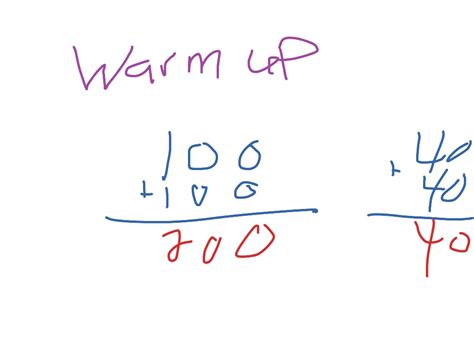 Warm Up Math Showme